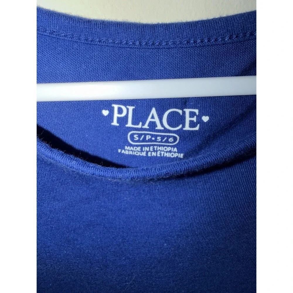 The Children's Place Girls' Short Sleeve T-Shirt Royal Blue, Size small‎ 5/6